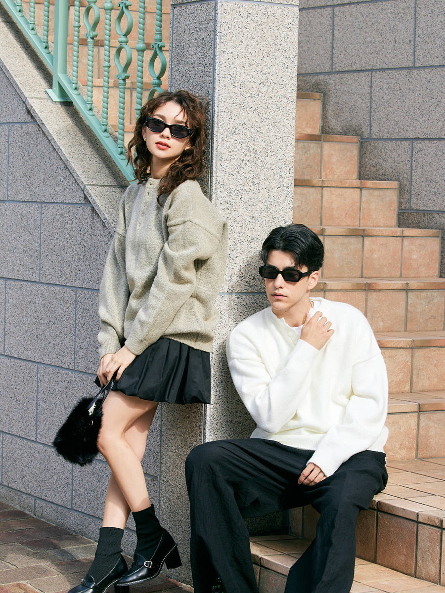 【12/18 OPEN】Unisex henley mochi knit