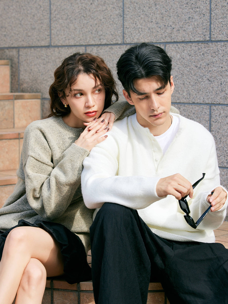 【12/18 OPEN】Unisex henley mochi knit