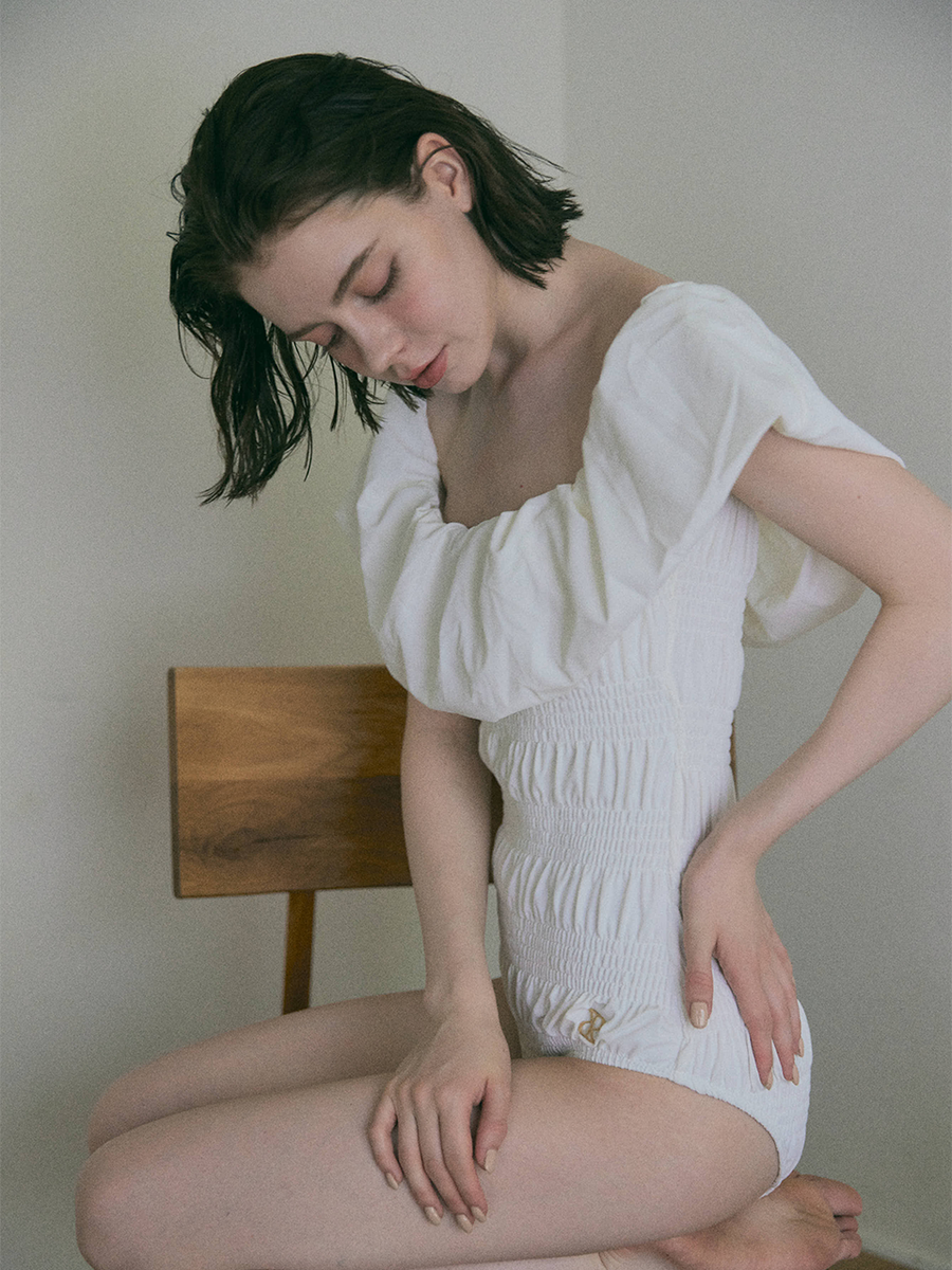 【6/18 OPEN】offshoulder balloon swimsuit