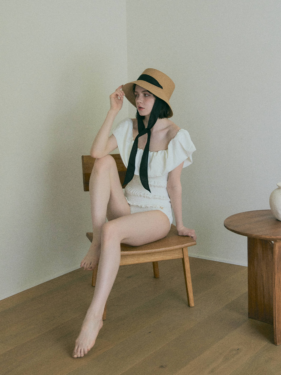 【6/18 OPEN】offshoulder balloon swimsuit