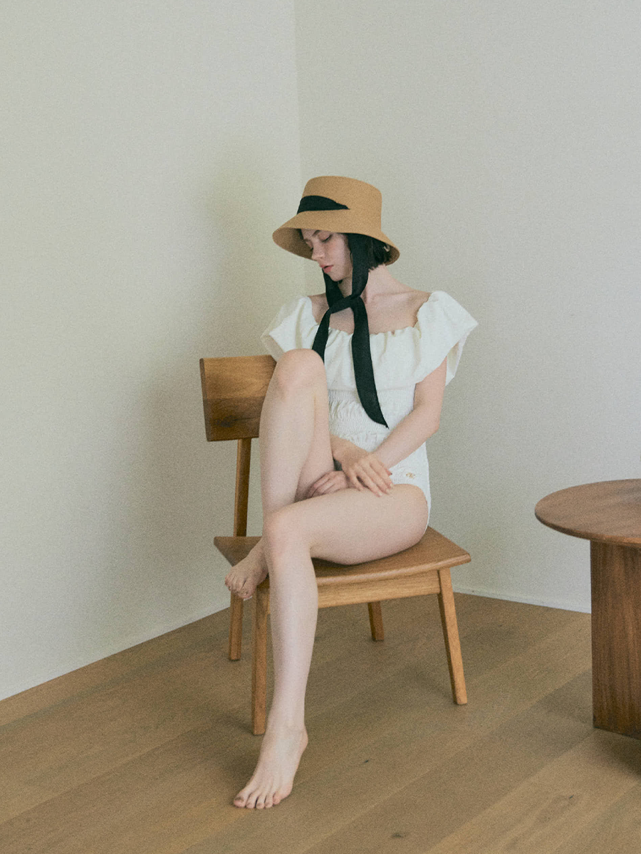 【6/18 OPEN】offshoulder balloon swimsuit