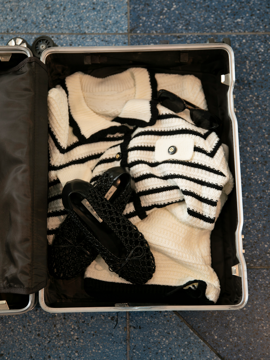 【Beige予約販売】Bicolor summer knit set up