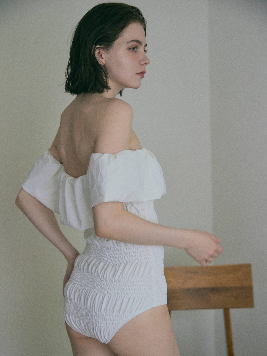 【6/18 OPEN】offshoulder balloon swimsuit