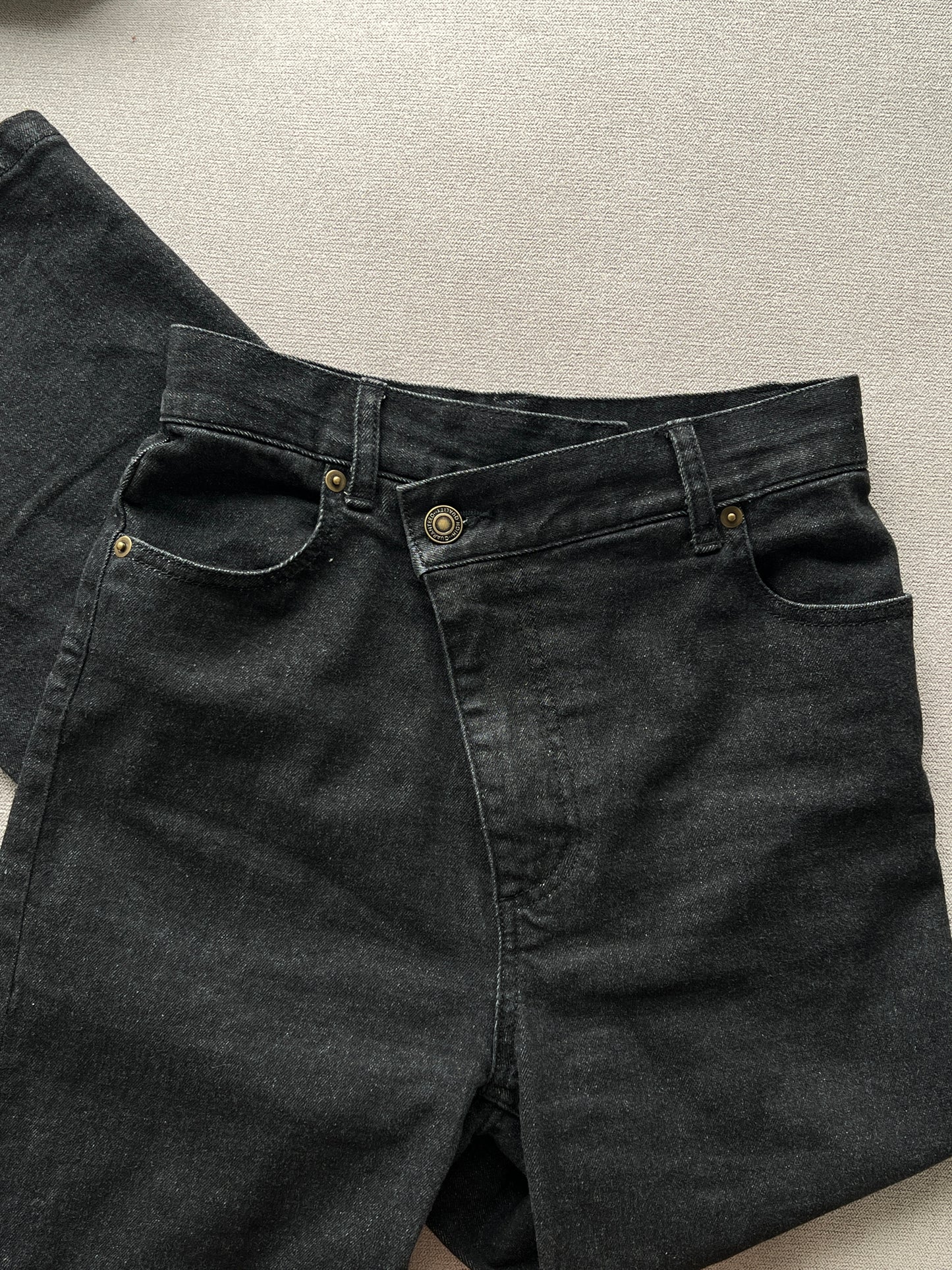 waist design denim pants