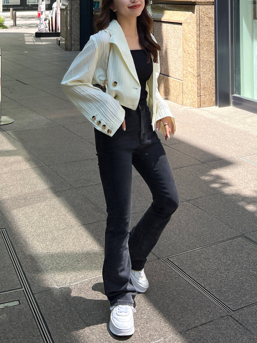 bumpy cropped jacket