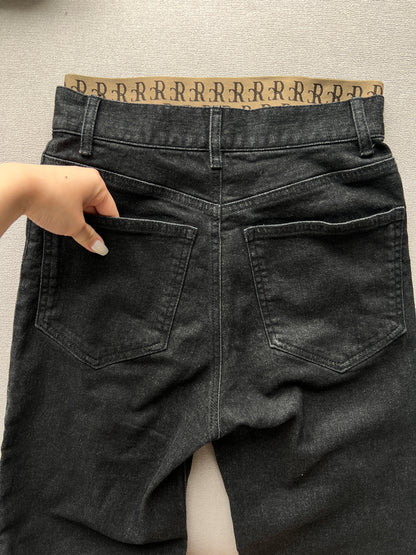 waist design denim pants