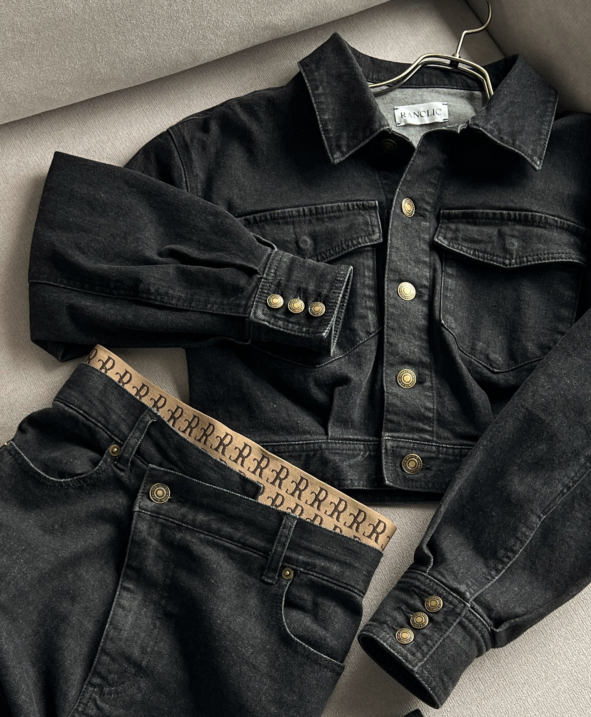 gold button denim jacket – RANCLIC